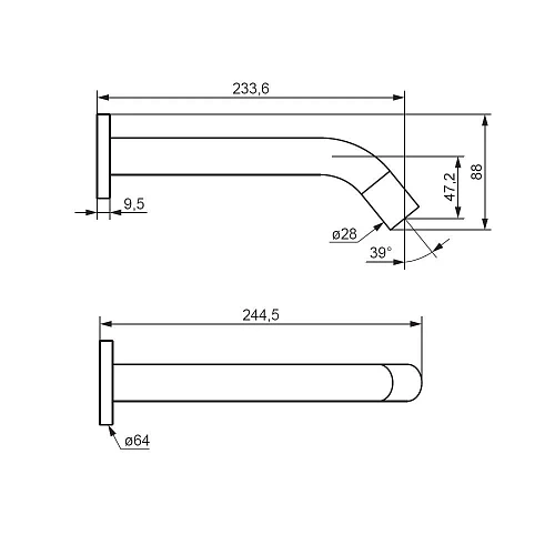 Смеситель для раковины Damixa Scandinavian Pure 360270000 сенсорный, встраиваемый, хром Смеситель для раковины Damixa Scandinavian Pure 360270000 сенсорный, встраиваемый, хром