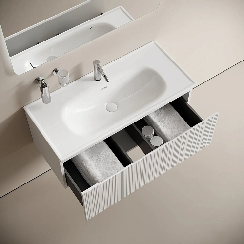 Тумба под раковину SANCOS Code CD100GP 990х453х400 цвет серая платина, подвесная Тумба под раковину SANCOS Code CD100GP 990х453х400 цвет серая платина, подвесная