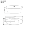 Ванна отдельностоящая GROSSMAN Galaxy GR-1201 (166x75x56) Ванна отдельностоящая GROSSMAN Galaxy GR-1201 (166x75x56)