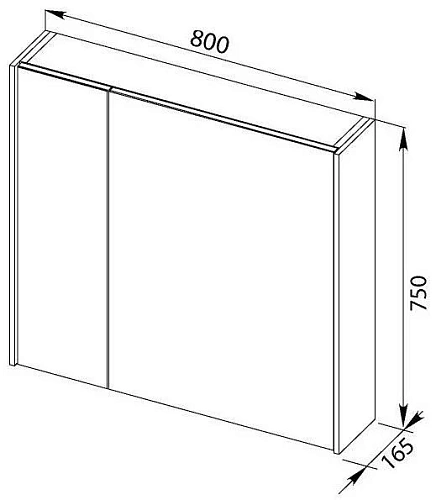 Зеркальный шкаф Aquanet Латина 80 белый 00179635 Зеркальный шкаф Aquanet Латина 80 белый 00179635