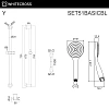Душевой гарнитур WHITECROSS SET51BASICBL черный мат Душевой гарнитур WHITECROSS SET51BASICBL черный мат