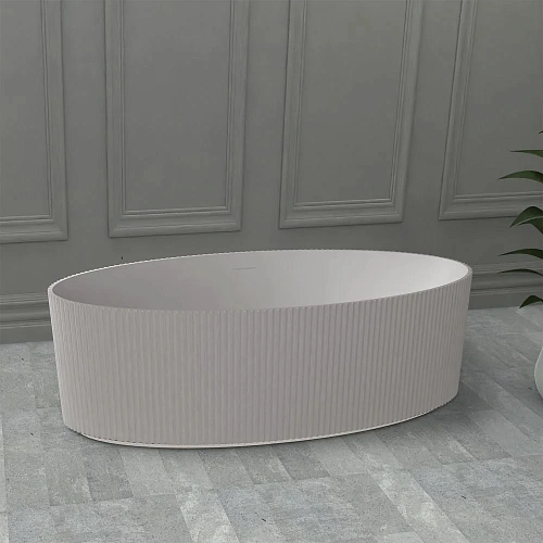 Ванна отдельностоящая ABBER AS9627 180x85 универсальная, белая матовая, искусственный камень Ванна отдельностоящая ABBER AS9627 180x85 универсальная, белая матовая, искусственный камень