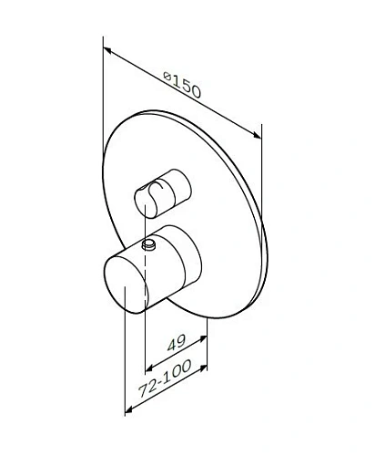 Смеситель для душа AM.PM Like F8075600 встраиваемый с термостатом, хром Смеситель для душа AM.PM Like F8075600 встраиваемый с термостатом, хром