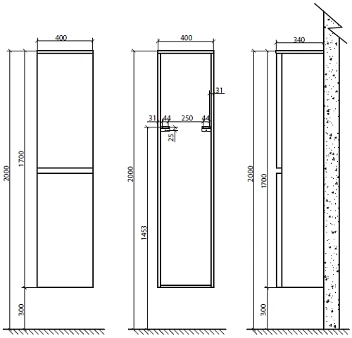 Шкаф-пенал BelBagno Energia-N ENERGIA-N-1700-2A-SC-BL-L левый 340x400 мм Шкаф-пенал BelBagno Energia-N ENERGIA-N-1700-2A-SC-BL-L левый 340x400 мм