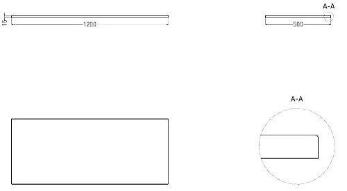 Столешница Salini Costa 1200х500 200123M S-Stone Столешница Salini Costa 1200х500 200123M S-Stone