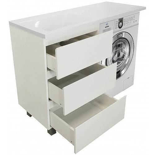 Тумба с раковиной Эстет Dallas Luxe ФР-00009668 1050х482 левая, напольная 3 ящика Тумба с раковиной Эстет Dallas Luxe ФР-00009668 1050х482 левая, напольная 3 ящика