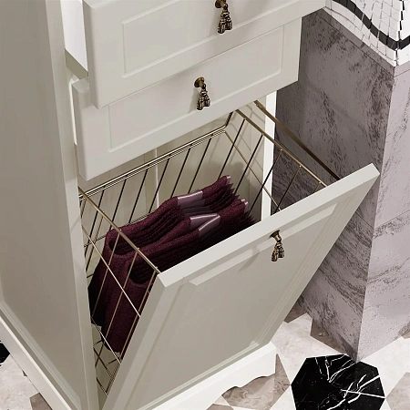 Шкаф-пенал Opadiris Тибет Z0000006147 с бельевой корзиной правый слоновая кость Шкаф-пенал Opadiris Тибет Z0000006147 с бельевой корзиной правый слоновая кость