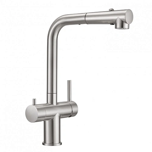 Смеситель для кухни Milacio Ultra 561 (MCU.561.SS) под фильтр, нержавеющая сталь с вытяжной лейкой Смеситель для кухни Milacio Ultra 561 (MCU.561.SS) под фильтр, нержавеющая сталь с вытяжной лейкой