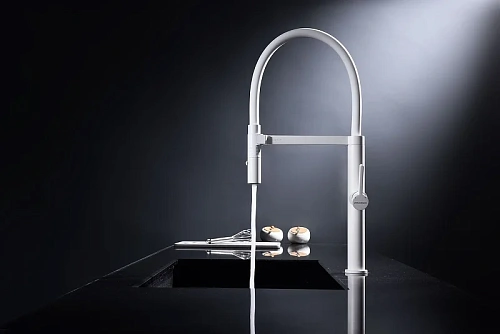 Смеситель для кухни Paulmark LEADER белый матовый Le214101-WH Смеситель для кухни Paulmark LEADER белый матовый Le214101-WH