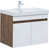 Тумба с раковиной Aquanet Оптима 80 00345360 дуб рустикальный/белый сатин