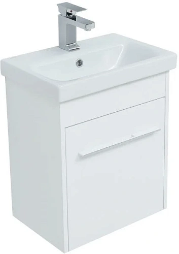 Тумба под раковину Aquanet Августа 50 (Moduo Slim) белый (ручки хром) 00274015 Тумба под раковину Aquanet Августа 50 (Moduo Slim) белый (ручки хром) 00274015