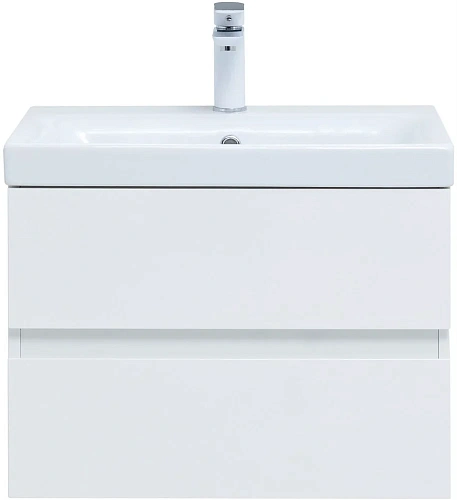Тумба под раковину Aquanet Беркли 60 белый глянец (2 ящика) 00302349 Тумба под раковину Aquanet Беркли 60 белый глянец (2 ящика) 00302349