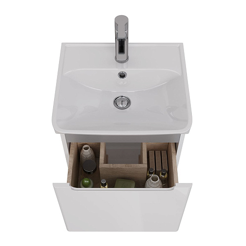 Тумба под раковину Lemark BUNO MINI 45 см подвесная, серый/белый LM05BM45T Тумба под раковину Lemark BUNO MINI 45 см подвесная, серый/белый LM05BM45T