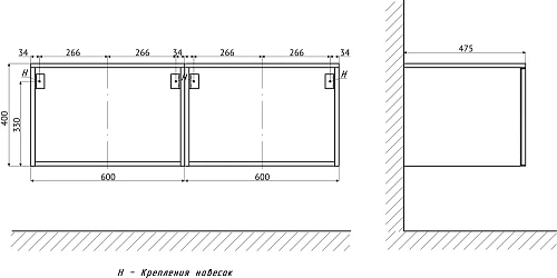 Тумба STWORKI Ольборг 120 481960 Тумба STWORKI Ольборг 120 481960