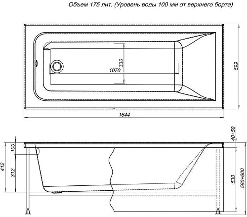 Акриловая ванна Aquanet Bright 165x70 (+ шторка Aquanet Alfa 4 NF6222-pivot) 00229217 + 00196049 Акриловая ванна Aquanet Bright 165x70 (+ шторка Aquanet Alfa 4 NF6222-pivot) 00229217 + 00196049