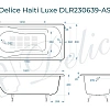 Ванна чугунная Delice Haiti Luxe 180х80 с антискользящим покрытием DLR230639-AS Ванна чугунная Delice Haiti Luxe 180х80 с антискользящим покрытием DLR230639-AS