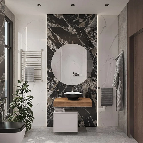 Комплект мебели STWORKI Ольборг 80 столешница дуб французский, без отверстий, с тумбой 50, с раковин 536608 Комплект мебели STWORKI Ольборг 80 столешница дуб французский, без отверстий, с тумбой 50, с раковин 536608