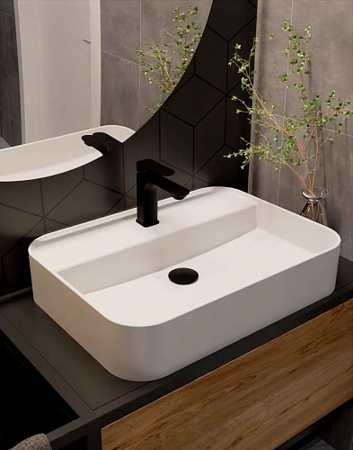 Смеситель для раковины AQUAme Monza AQM6310MB Черный матовый Смеситель для раковины AQUAme Monza AQM6310MB Черный матовый