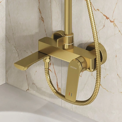 Душевая система GROSSMAN Galaxy 500.K35.01.320 золото сатиновый Душевая система GROSSMAN Galaxy 500.K35.01.320 золото сатиновый