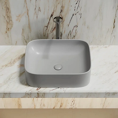 Раковина Ceramica Nova ELEMENT CN6052MSG серый матовый накладная Раковина Ceramica Nova ELEMENT CN6052MSG серый матовый накладная