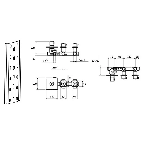 Смеситель для душа Webert Elio EL971402015 Смеситель для душа Webert Elio EL971402015