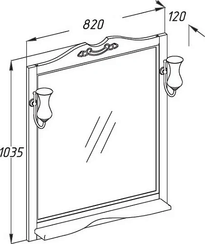Зеркало Opadiris Тибет 85 00-00003102 ясень белое серебро Зеркало Opadiris Тибет 85 00-00003102 ясень белое серебро