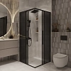 Душевой уголок Niagara Nova NG-2822-34BLACK (80x80x195) квадратная, раздвижная, черный матовый, стекл тонированное Душевой уголок Niagara Nova NG-2822-34BLACK (80x80x195) квадратная, раздвижная, черный матовый, стекл тонированное