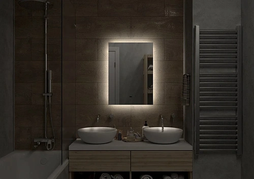 Зеркало DIWO Элиста 50 с подсветкой светодиодной, инфракрасный выключатель, прямоугольное 543487 Зеркало DIWO Элиста 50 с подсветкой светодиодной, инфракрасный выключатель, прямоугольное 543487